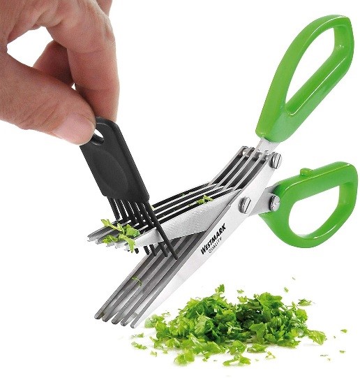 Mastrad Herb Scissors - 5-Blade Stainless Steel Herb Shears