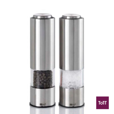 battery operated pepper and salt mill set