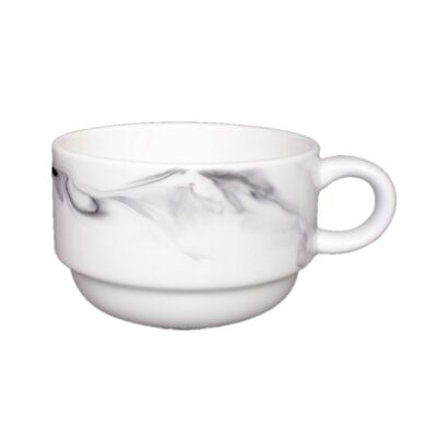 Cerabon By Petye Carrara porcelain stackable espresso cups, 103ml set of four