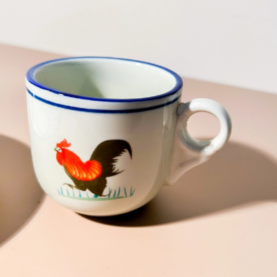 ToTT Rooster Series fine porcelain coffee cups, 350ml set of four